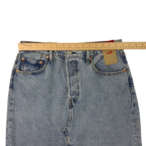 Levi’s Premium Iconic Long Denim Maxi Skirt  Blue Size 30 / 10 / Medium NWT - Picture 10 of 15